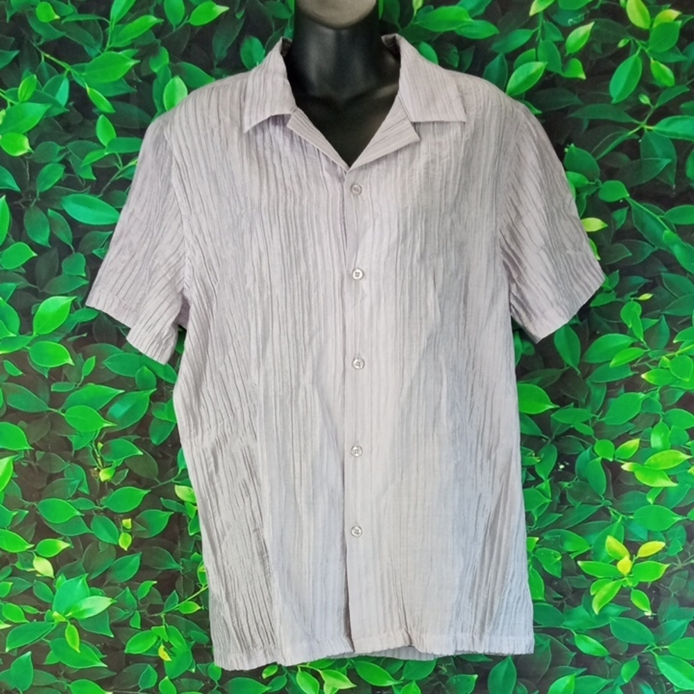 💩 PJ Paul Jones Men's Gray Short Sleeve Shirt